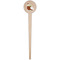 Coconut and Leaves Wooden 4" Food Pick - Round - Single Pick