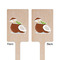 Coconut and Leaves Wooden 6.25" Stir Stick - Rectangular - Double Sided - Front & Back