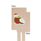 Coconut and Leaves Wooden 6.25" Stir Stick - Rectangular - Single - Front & Back