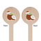 Coconut and Leaves Wooden 6" Stir Stick - Round - Double Sided - Front & Back