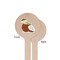 Coconut and Leaves Wooden 6" Stir Stick - Round - Single Sided - Front & Back