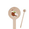 Coconut and Leaves Wooden 7.5" Stir Stick - Round - Closeup