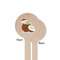 Coconut and Leaves Wooden 7.5" Stir Stick - Round - Single Sided - Front & Back