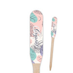 Coconut and Leaves Paddle Wooden Food Picks - Double Sided (Personalized)