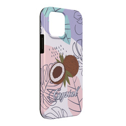 Coconut and Leaves iPhone Case - Rubber Lined - iPhone 13 Pro Max (Personalized)