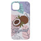 Coconut and Leaves iPhone 14 Plus Case - Back