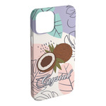 Coconut and Leaves iPhone Case - Plastic - iPhone 15 Plus (Personalized)