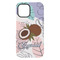 Coconut and Leaves iPhone 15 Plus Tough Case - Back