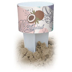 Coconut and Leaves Beach Spiker Drink Holder (Personalized)