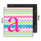 Colorful Chevron 12x12 Wood Print - Front & Back View