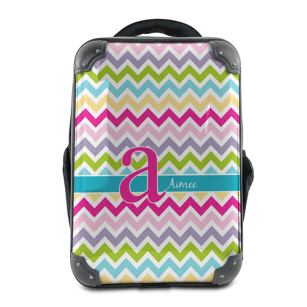 Custom Colorful Chevron 15" Hard Shell Backpack (Personalized)