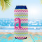 Colorful Chevron 16oz Can Sleeve - LIFESTYLE