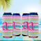 Colorful Chevron 16oz Can Sleeve - Set of 4 - LIFESTYLE