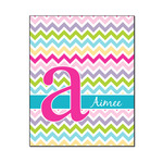 Colorful Chevron Wood Print - 16x20 (Personalized)