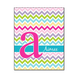 Colorful Chevron Wood Print - 16x20 (Personalized)