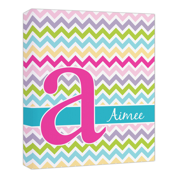 Custom Colorful Chevron Canvas Print - 20x24 (Personalized)