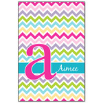 Colorful Chevron Wood Print - 20x30 (Personalized)