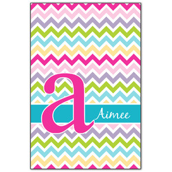 Colorful Chevron Wood Print - 20x30 (Personalized)