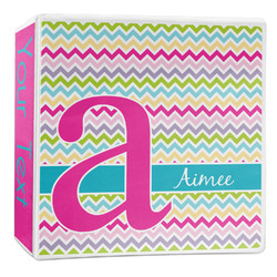 Colorful Chevron 3-Ring Binder - 2 inch (Personalized)