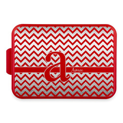 Colorful Chevron Aluminum Baking Pan with Red Lid (Personalized)