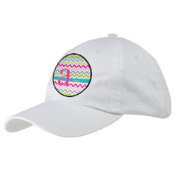 Colorful Chevron Baseball Cap - White (Personalized)