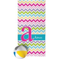 Colorful Chevron Beach Towel (Personalized)