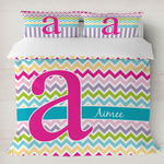 Colorful Chevron Duvet Cover Set - King (Personalized)