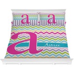 Colorful Chevron Comforter Set - King (Personalized)