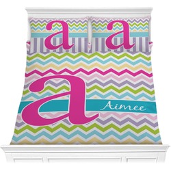 Colorful Chevron Comforter Set - Full / Queen (Personalized)