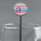 Colorful Chevron Black Plastic 5.5" Stir Stick - Round - Main