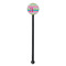 Colorful Chevron Black Plastic 5.5" Stir Stick - Round - Single Stick