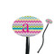 Colorful Chevron Black Plastic 7" Stir Stick - Oval - Closeup