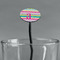 Colorful Chevron Black Plastic 7" Stir Stick - Oval - Main