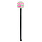 Colorful Chevron Black Plastic 7" Stir Stick - Round - Single Stick