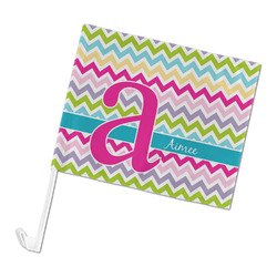 Colorful Chevron Car Flag (Personalized)