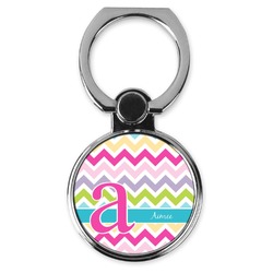 Colorful Chevron Cell Phone Ring Stand & Holder (Personalized)