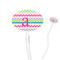 Colorful Chevron Clear Plastic 7" Stir Stick - Oval - Closeup