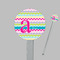 Colorful Chevron Clear Plastic 7" Stir Stick - Round - Closeup