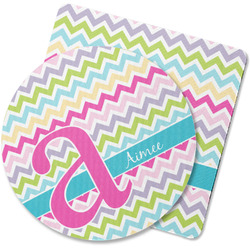 Colorful Chevron Rubber Backed Coaster (Personalized)