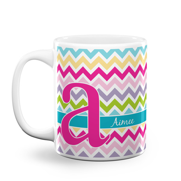 Custom Colorful Chevron Coffee Mug (Personalized)