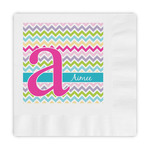 Colorful Chevron Embossed Decorative Napkins (Personalized)