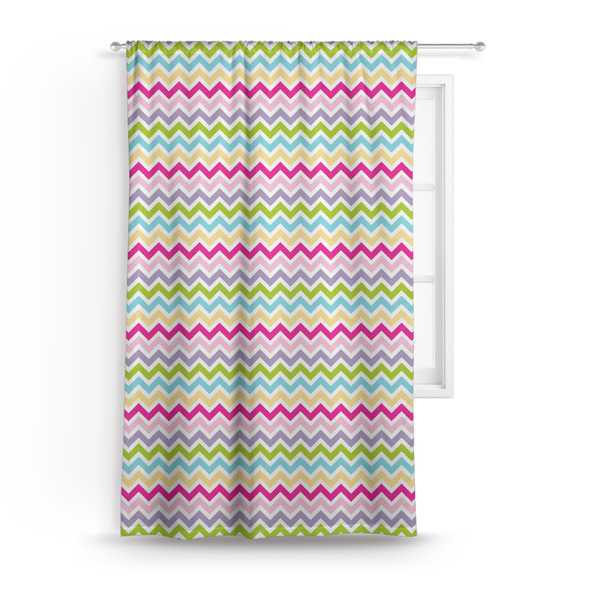 Custom Colorful Chevron Curtain Panel - Custom Size