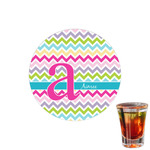 Colorful Chevron Printed Drink Topper - 1.5" (Personalized)