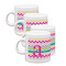 Colorful Chevron Espresso Cup Group of Four Front