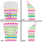 Colorful Chevron French Fry Favor Box - Front & Back View