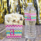 Colorful Chevron French Fry Favor Box - w/ Water Bottle