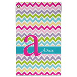 Colorful Chevron Golf Towel - Poly-Cotton Blend w/ Name and Initial