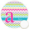 Colorful Chevron Icing Circle - Large - Front