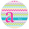 Colorful Chevron Icing Circle - Medium - Single