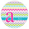 Colorful Chevron Icing Circle - Small - Single